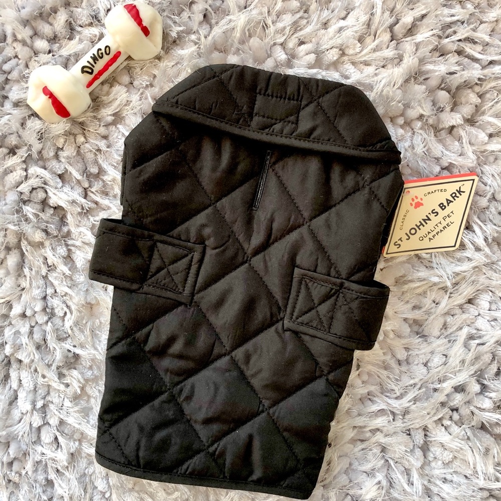🐶New with tags St Johns Bark black Dog Coat